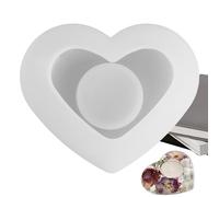 de resina para - epoxi con diseño de corazón de luna y estrella, de fundición de candelabro para centro de mesa | de vela de bricolaje, joyero, contenedor de baratijas, artesa