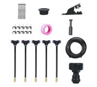 de riego automático curvado para jardín, de riego automático curvado, boquilla pulverizadora ajustable, kit de conexión rápida curvada, herramienta de 360 grados