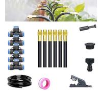 De Riego Automático For Jardín Con Curvatura De 360°, Boquilla Ajustable, Instalación Rápida For Césped Y Flores.(16.4Ft Set (16.4Ft hose+5 Nozzles))