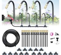 De Riego Automático Jardín Curvo 360°, Ajustable Flexible 360 grados, Diseño Que Ahorra Agua(49.2Ft Set (49.2Ft hose+15 Nozzles))
