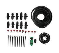 de riego por goteo ajustable, kit con manguera 10 m 8/11 y goteros regulables - automatiza el riego, limpieza fácil, ideal para macetas, huerto y jardín