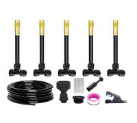 de riego por - Kit de riego por con conector rápido, dispositivo automático con boquilla ajustable, aspersor para invernadero, árboles y cultivo hidropónico
