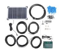 de Riego Solar Automático, Kit de Riego por Goteo para Plantas y Macetas, Panel Solar Polisilicio 18V 10W Impermeable - Riego Programado, Sensor Inteligente, Ideal para