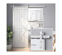 De rieles tipo caja for puertas corredizas tipo granero de alta resistencia con guía de piso y pestillo con manija. Apto for uso interior y exterior.(230cm orbit)