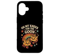 De Rodillas para el Goon Crab Rangoon Meme Dumb Gooning Carcasa para iPhone 16