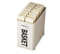 De Rodillos - Cesta De Tela Oxford con Asa - Práctico sobre Ruedas para Debajo del Escritorio - para Cocina Dormitorio Sala Oficina Al Aire Libre Camping Libro Carpeta Ropa Juguetes Snack