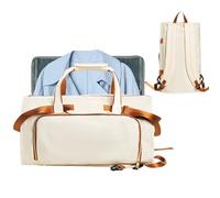 De Ropa Deportiva - De Llevar Ropa | De Viaje del Portador De Traje 2 En 1 | Suite De Traje Convertible para Mujeres Hombres | Continuar En Una De Deporte con Correa, Beige, Se