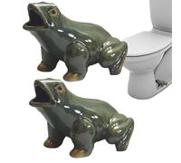 de rosca para inodoro con forma de rana, tapa de resina, de perilla de piso de inodoro de resina, para baño, piso, hogar, apartamento, , hotel