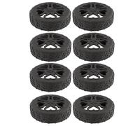 De Ruedas De Equipaje De Rueda Maleta De Silicona De 8 Paquetes | Protectores De Caster Para Neumáticos De Equipaje Con Textura Floral | De Neumáticos Anti-Ruido Y Resistente Al, Negro