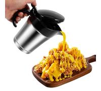 de salsa con tapa | Contenedor de servicio de 45 cl para salsa con tapa | Recipiente de antiderrame | para recepción de boda, buffet restaurante hotel cocina