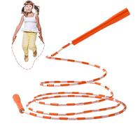 de salto en relieve - 2,8 m de soldadura ajustable con asas de | cuentas lisas y cable de poliéster resistente para adultos y niños | Cuerda de fitness sin enredos para gimnasio