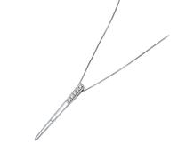 De Santis Gioielleri - Collar para mujer de plata 925 rodiada | Colgante Spike en punta con pavé de circonitas | Diseño moderno Rock-Chic, colgante cónico, cadena veneciana, hipoalergénica