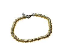 De Santis Pulsera joyas para mujer de plata 925 dorada con malla flexible de anillas, estilo moderno y elegante, cierre ajustable, joya fabricada en Italia