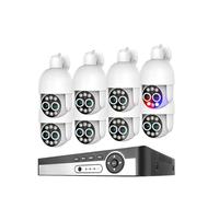 De Seguridad con Cámara PTZ PoE 8 Canales Y MP, Zoom 8X, Lente Dual, Detección Humana, Grabación, CCTV, Protección(None,8CH NVR 8pcs Cameras)