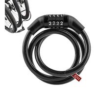 de seguridad para bicicletas: ciclismo de 4 dígitos, de código de combinación | Lock de cadena de servicio pesado portátil, de equipos al aire libre antirrobo para scooter,