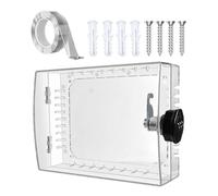 de seguridad termostática con cerradura de combinación y cubierta protectora transparente - de seguridad termostática transparente para casa, oficina, restaurante, hotel, escuela, hospital