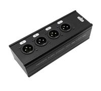De Separación Genérica De 4 Canales | Equipo De Computación De Aluminio Rápido Y Estable - Conector RJ45 Hembra | Para Monitor De Guitarra Bajo Teléfono Sala De Reuniones Oficinas En Casa