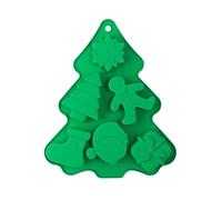 De silicona para Navidad | Utensilio de cocina de silicona con 6 cavidades, 3D para tarta con motivos de copo de nieve, árbol y Papá Noel, para pastelería, chocolate, galleta, fondant Cupcake cocina