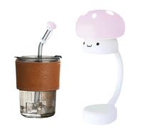 de silicona para popote, protectora de silicona de para popotes, tapones de popote para botellas de beber, consejos para niñas