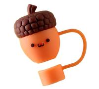 de silicona para popote, reutilizables con puntas de popote, bonitos accesorios de silicona a prueba de polvo, tapones reutilizables para vasos, cubierta de popote de 10 mm