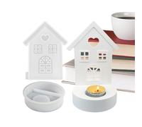 De Silicona Para Resina - En Forma De Casa Con Ventana De Corazón | Silicona DIY Artesanía,para Decoración Hogar Vela Escultura Regalos San Familia Adultos