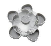 de Snack Divided - Bandeja de servicio giratoria | Nut Rotating And Snack Serving Plate With Miembro And Compartments, Ideal para el hogar, Apartamento, Comedor, Sala de estar, Picnic, Jardín