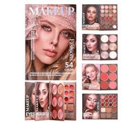 de sombras de : kit de maquillaje de viaje de larga duración, de altamente pigmentada, juego de sombras de profesional, accesorio de belleza cosmético portátil | ver