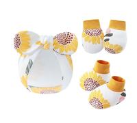 De Sombrero Guantes Guantes Resistentes A Rasguños Chaputeras Algodón Sin Algodón Con Tapones Capó 0-6m Cubierta Pie Para Niños Esenciales Bebés Bebés