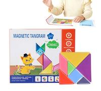 de Tangram, 0.71 Pulgadas Actividades educativas magnéticas Formas Coloridas para el Aprendizaje, Juguete geométrico con Entrenamiento Cerebral, Juego para niños de 3+ niñas niños kinderg
