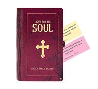 de tarjetas de versículo de la Biblia - de almacenamiento de versículos de la Biblia | Biblias de madera cajas de versos cristianos para el estímulo diario | Organización de escritura de