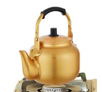 de té - Pequeña caldera de aluminio para camping, barbacoas y en casa | ligera, olla de calentamiento de agua y para fuego y hoguera abierta