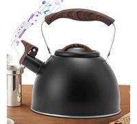 de té silbante, vintage de 3 litros, mango a prueba de calor, accesorios de cocina, hervidor de agua hirviendo para cocinar en casa, uso en la oficina, camping al aire libre y diario