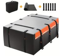 de techo para coche de 20 pies cúbicos, bolsa de techo plegable 500D, de equipaje, de almacenamiento con alfombrilla antideslizante para coches, furgonetas y SUV