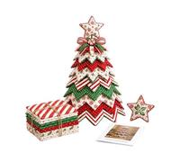 de Tela para Adultos de mesa de costura con árbol de Navidad acolchado DIY | Kits de arte textil para repisas de chimenea, hogar rústico, familia, principiantes, adultos, oficina, salón y