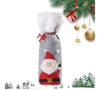 De Tela Para Botellas De Vino Navideñas Decoración Reutilizable Con Cordón