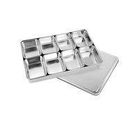 de temporada de cocina genérica - Contenedor de almacenamiento de temporada | Multi Grid Seasoning Box Spices Rack Condiment Jar Storage Container Spices Jars Household Cooking Utensils Divided