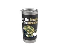 De The Treestand a The Bleachers Sports Hunting Dad Vaso térmico de acero inoxidable de doble pared
