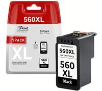 de tinta de capacidad PG560XL 1 Negro Compatible con impresoras Canon TS5350, TS5351, TS5352, TS5353, TS7450, TS7451, MG3600, MG3650