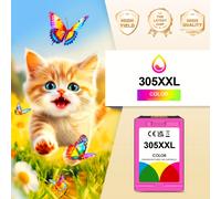 de Tinta KT INK Compatible con HP 305XL/305XXL Remanufacturado de Rendimiento y Tricolor - Compatible con Impresoras HP 2800e/2810e/2820e/2821e/2822e/2823e/4220e/4222e/4230e - de Reemplazo Económico