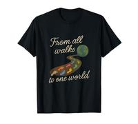De Todos los Caminos a un Solo Mundo - Diversity Footprint Globe Camiseta