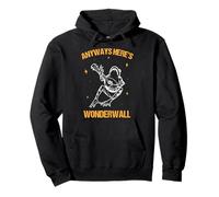 De Todos Modos, aquí está Wonderwall Funny Frog Guitar Meme Retro Music Sudadera con Capucha