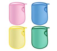 De Toilet,4 s Exfoliantes Reutilizables - Manoplas Reutilizables de Secado Rápido Piel Sensible Limpieza Masaje Calidad Spa Chico Chica Viaje Bolsa De Inodoro