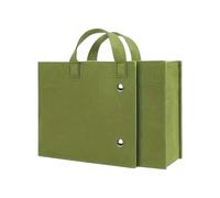 de trabajo ligera con cremallera, plegable Green Felt Handbag, amplia de asas con de ordenador portátil | Ladies Teacher Shoulder Hand For School Uni Travel | Daily Use