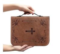 de transporte de la Biblia para mujer, de poliuretano vintage para la Biblia, de transporte con cremallera, protectora con asa, para hombres, mujeres, padre, madre, amigos