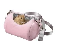 de Transporte para hámster para Mascotas, de Viaje portátil para Animales pequeños, Mochila de Felpa cálida, de Transporte de Viaje para Animales pequeños con Ventana de Malla, Jaula