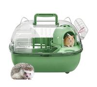 de transporte para hámsteres, jaula portátil, accesorio de viaje ventilado para mascotas, de viaje para conejos, roedores, lagartos, viajes cortos, salidas en coche, picnics, 10.83 x 8.66