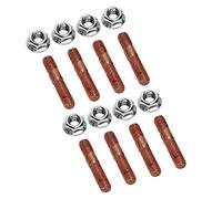 de Turbina, 8 Uds., M8 1,25, Kit de Espárragos Turbo Roscados, 8Mm, Aleación de Metal, Resistente a Alta Presión, Colector de Escape, Espárrago, Perno, Tuerca, Hardware