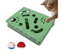 de uñas de gato | Molinillo de garras interactivo, con 2 bolas, timbre de fieltro, , de enriquecimiento para arañazos y reyes de uñas, para cachorros y perros, razas pequeñas