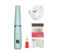 de Uñas Eléctrica Portátil, Taladro de Uñas Inalámbrico con Luz para Acrílico, Uñas de Gel, Manicura de Esmalte Personal Verde