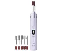 de uñas eléctrica recargable, molinillo de silencioso con luz LED, kit profesional de taladro de uñas para salón, mujeres, hombres, hogar, viajes, pies, uñas de los pies, cutículas y